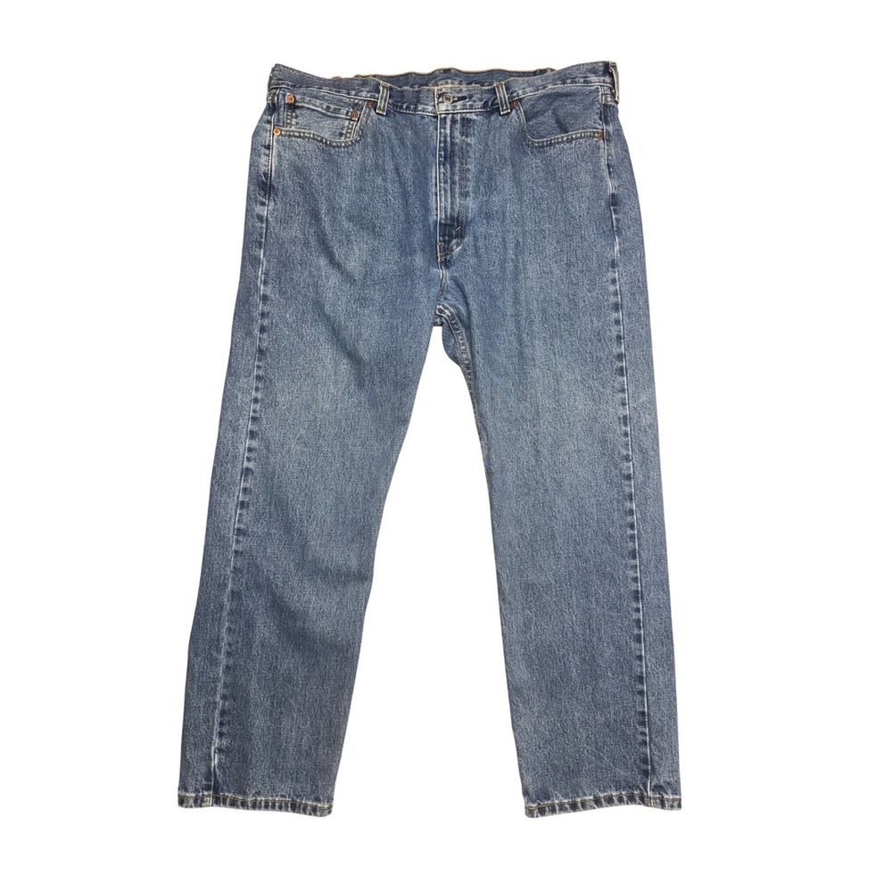 Levis 505 Regular Fit Jeans Mens 40x30 Medium Wash Blue Straight Leg Denim‎